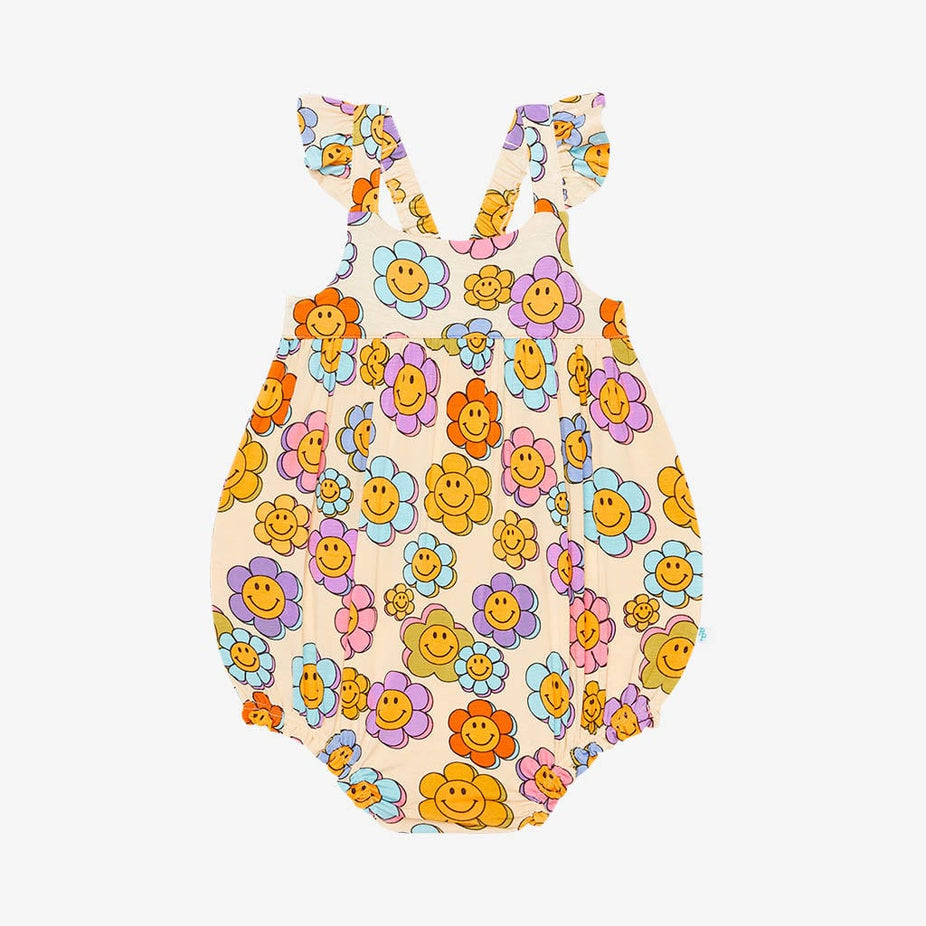 Flower Power Ruffled Bubble Romper