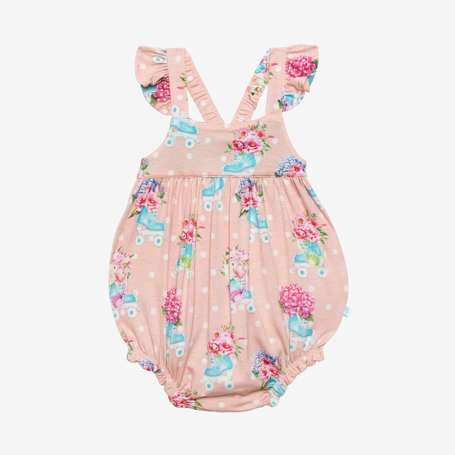 Jenny Ruffled Cap Sleeve Bubble Romper in floral print