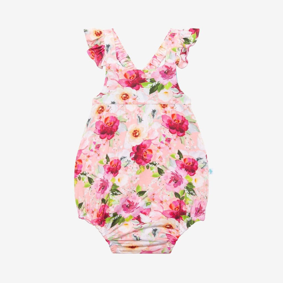 Marlene Ruffled Cap Sleeve Bubble Romper in floral print