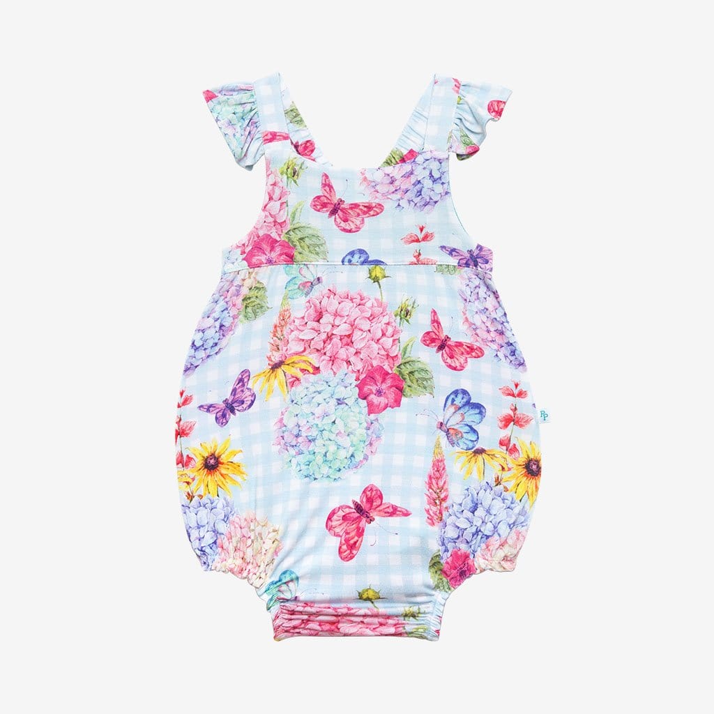Nicolette Ruffled Cap Sleeve Bubble Romper