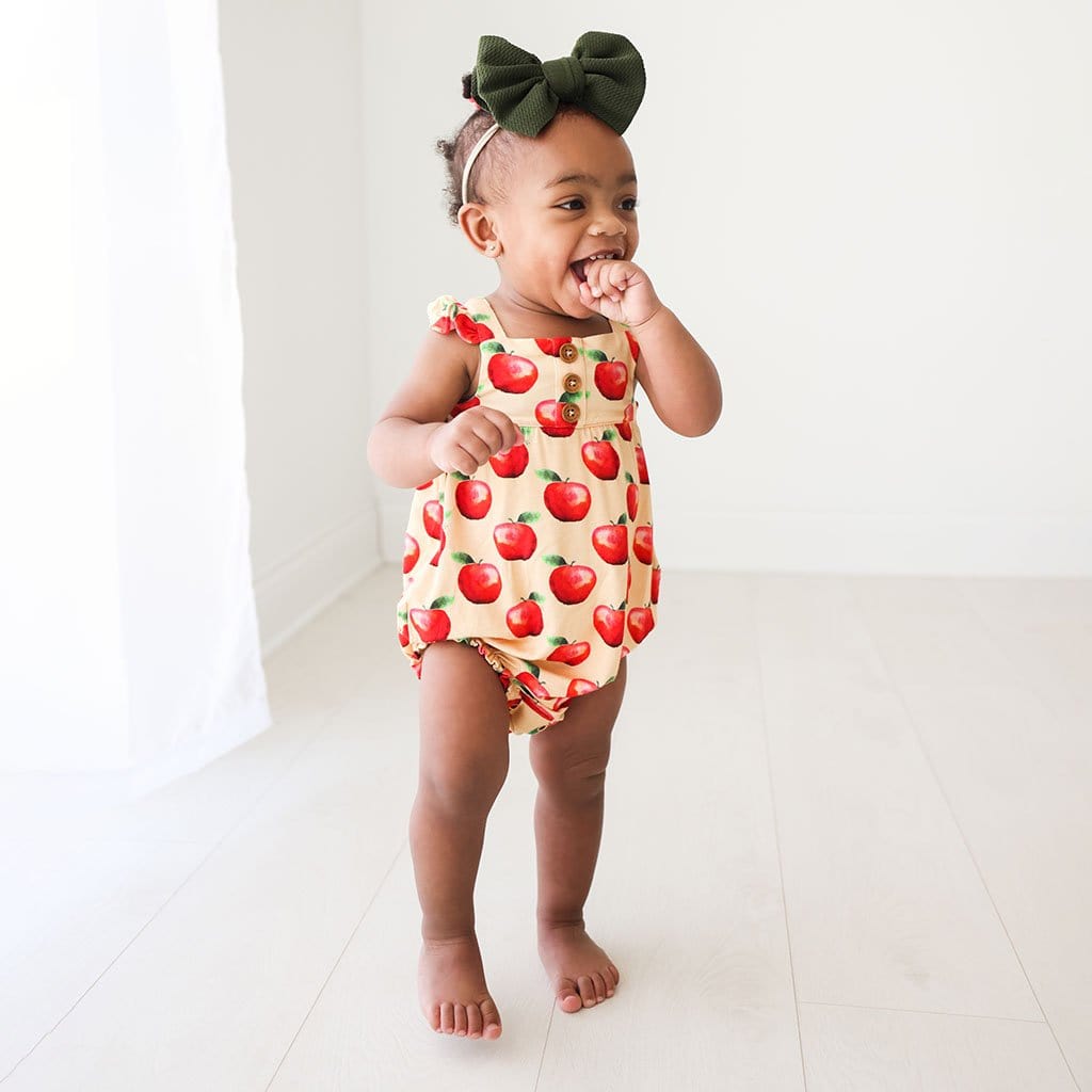 Finn Ruffled Cap Sleeve Henley Bubble Romper