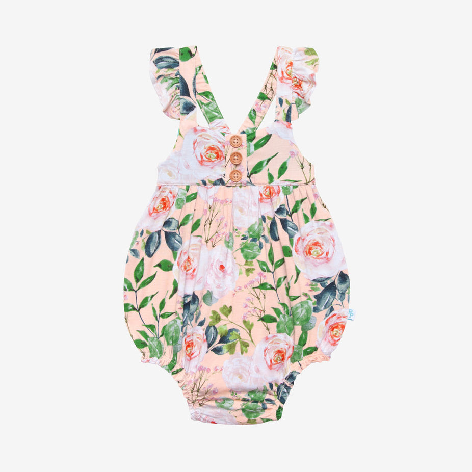 Harper Ruffled Cap Sleeve Henley Bubble Romper