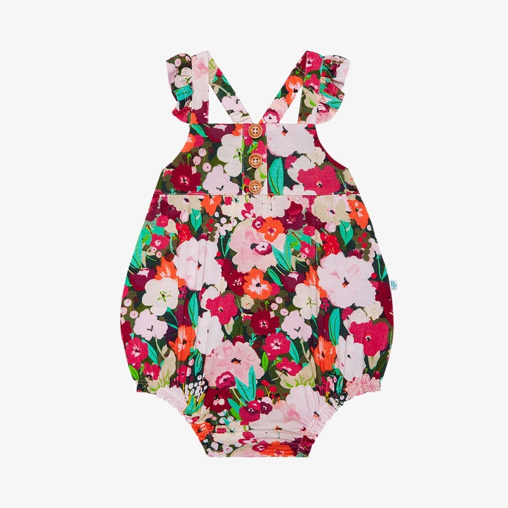Katerina Ruffled Cap Sleeve Henley Bubble Romper