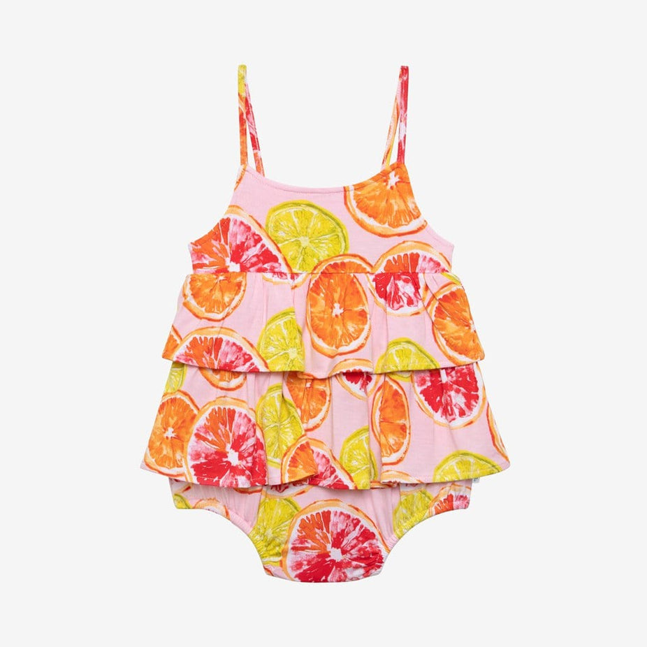 Citrine Ruffled Bubble Romper