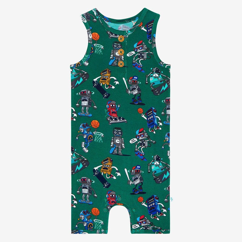 Robby Racerback Henley Short Romper