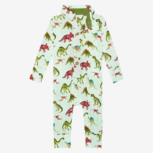 Buddy Long Sleeve Collared Henley Romper