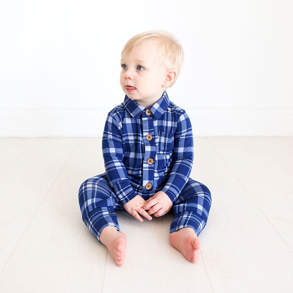 Owen Long Sleeve Collared Henley Romper