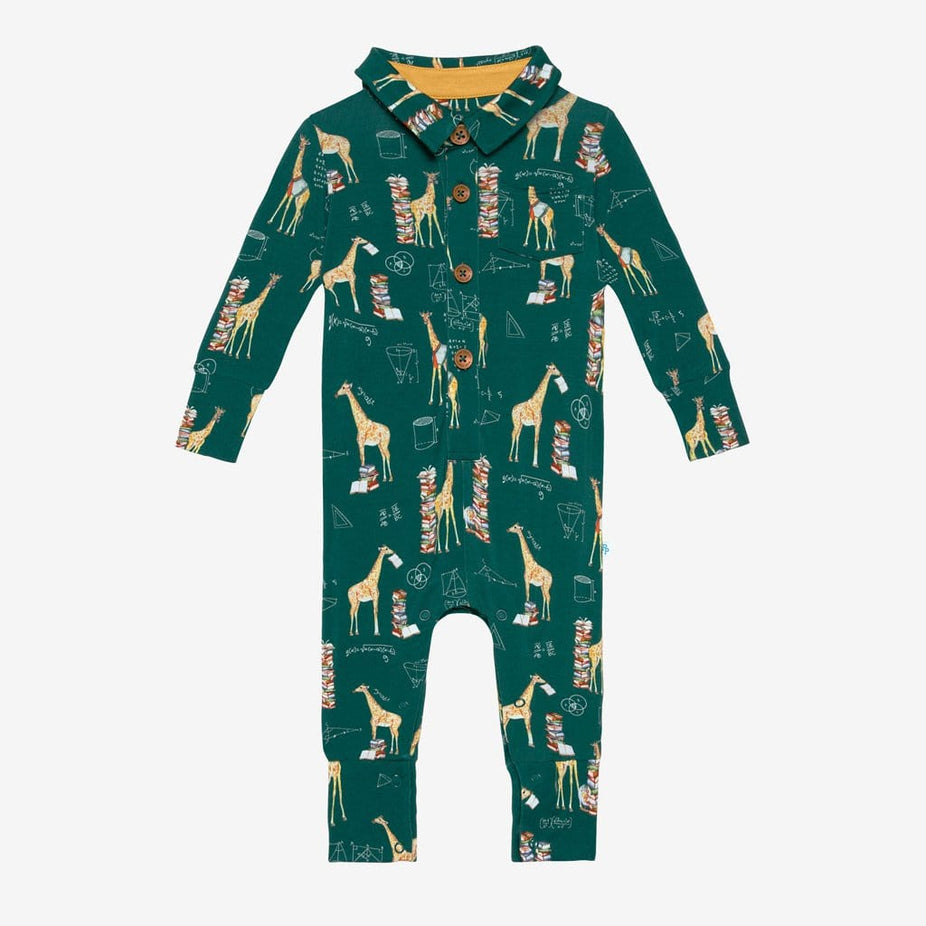 Stanley Long Sleeve Collared Henley Romper