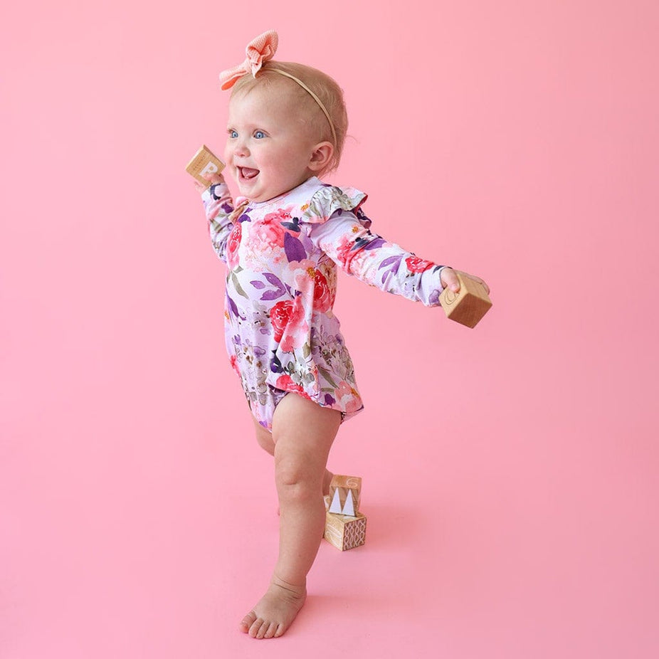 Aurora Ruffled Long Sleeve Bubble Romper