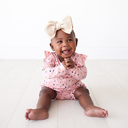 Cassidy Ruffled Long Sleeve Bubble Romper