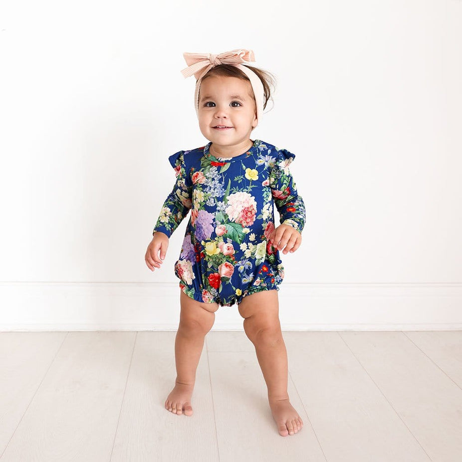 Carmen Ruffled Long Sleeve Bubble Romper