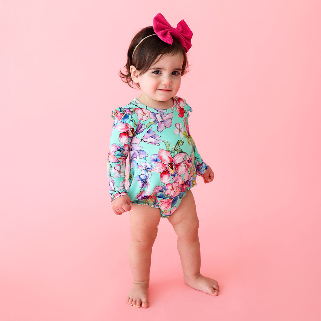 Diedre Ruffled Long Sleeve Bubble Romper
