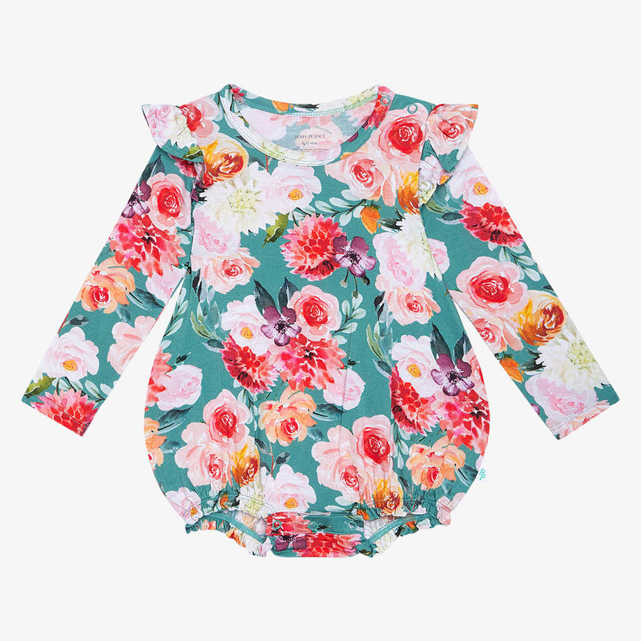 Gabrielle Ruffled Long Sleeve Bubble Romper