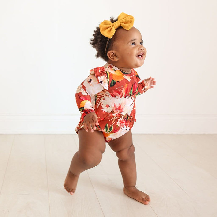 Leonora Ruffled Long Sleeve Bubble Romper