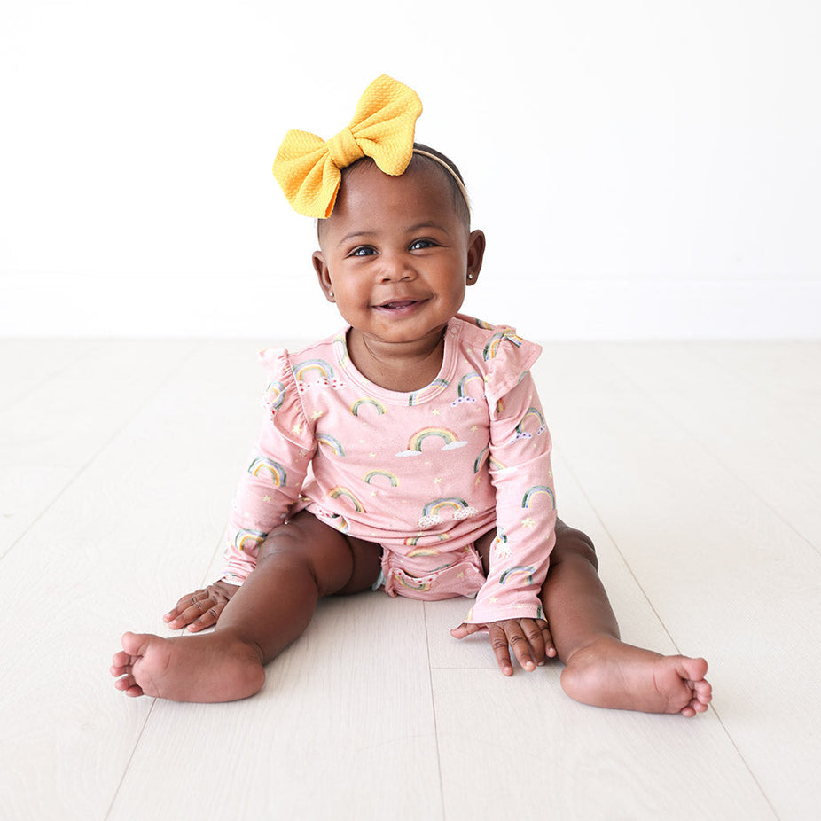 Shay Ruffled Long Sleeve Bubble Romper