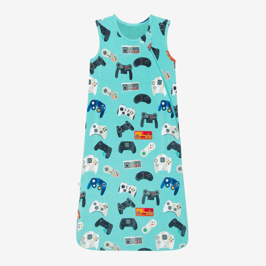 Gamer Sleeveless Sleep Bag 2.5 Tog in gaming controller print