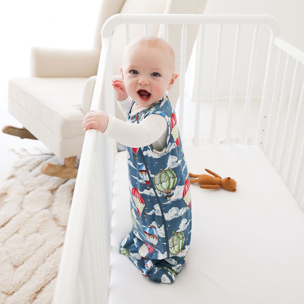 Baby wearing Tanner Sleeveless Sleep Bag 1.0 Tog