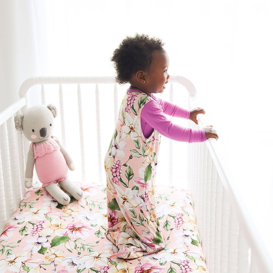 Baby on Margot Sleeveless Ruffled Sleep Bag 0.5 Tog in Floral print