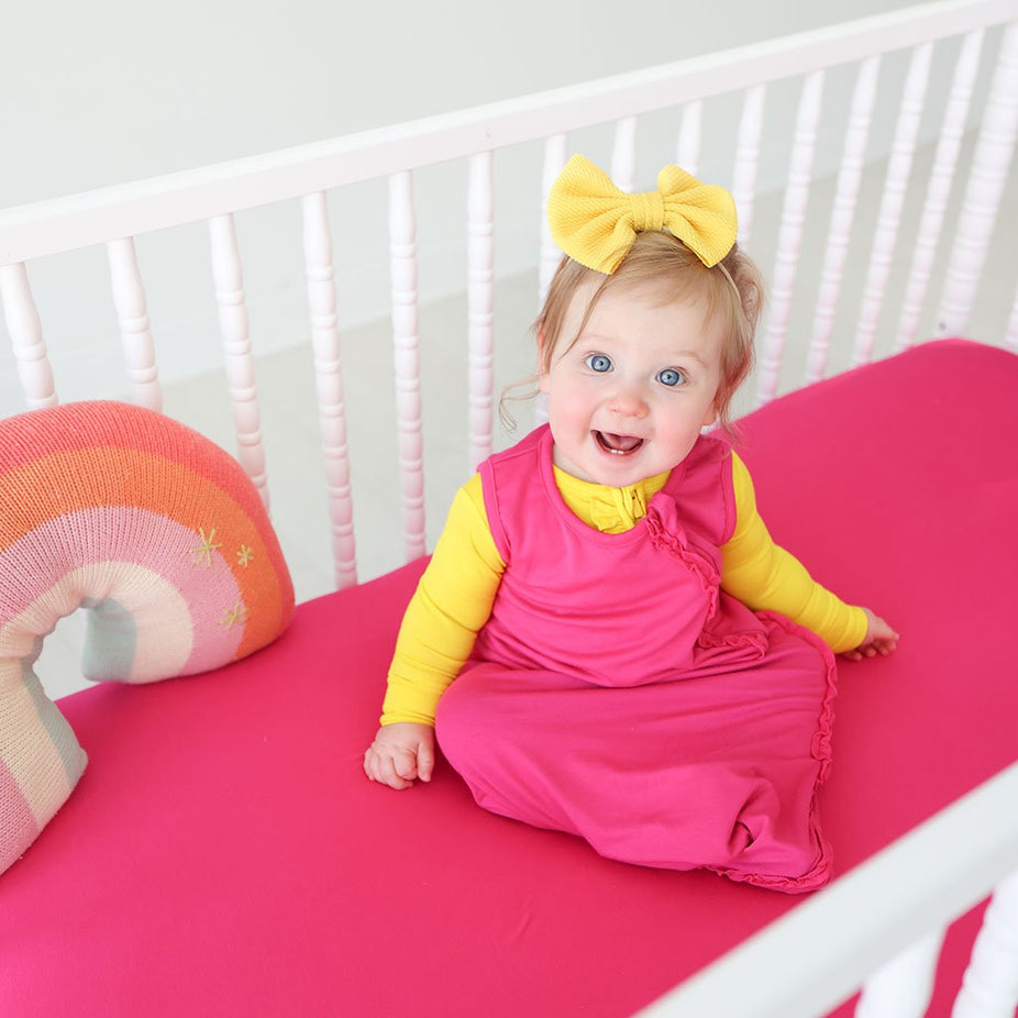 Summer Fuchsia Sleeveless Ruffled Sleep Bag 0.5 Tog