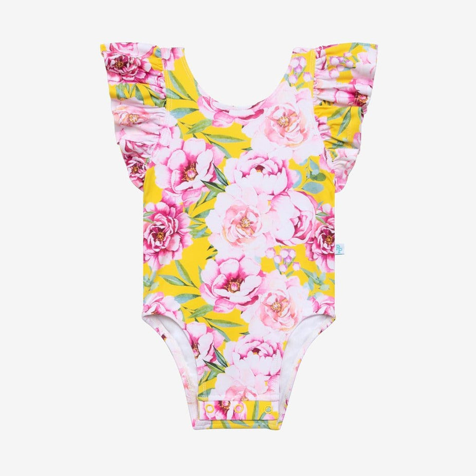 Elody Ruffled Cap Sleeve One Piece Swimsuit