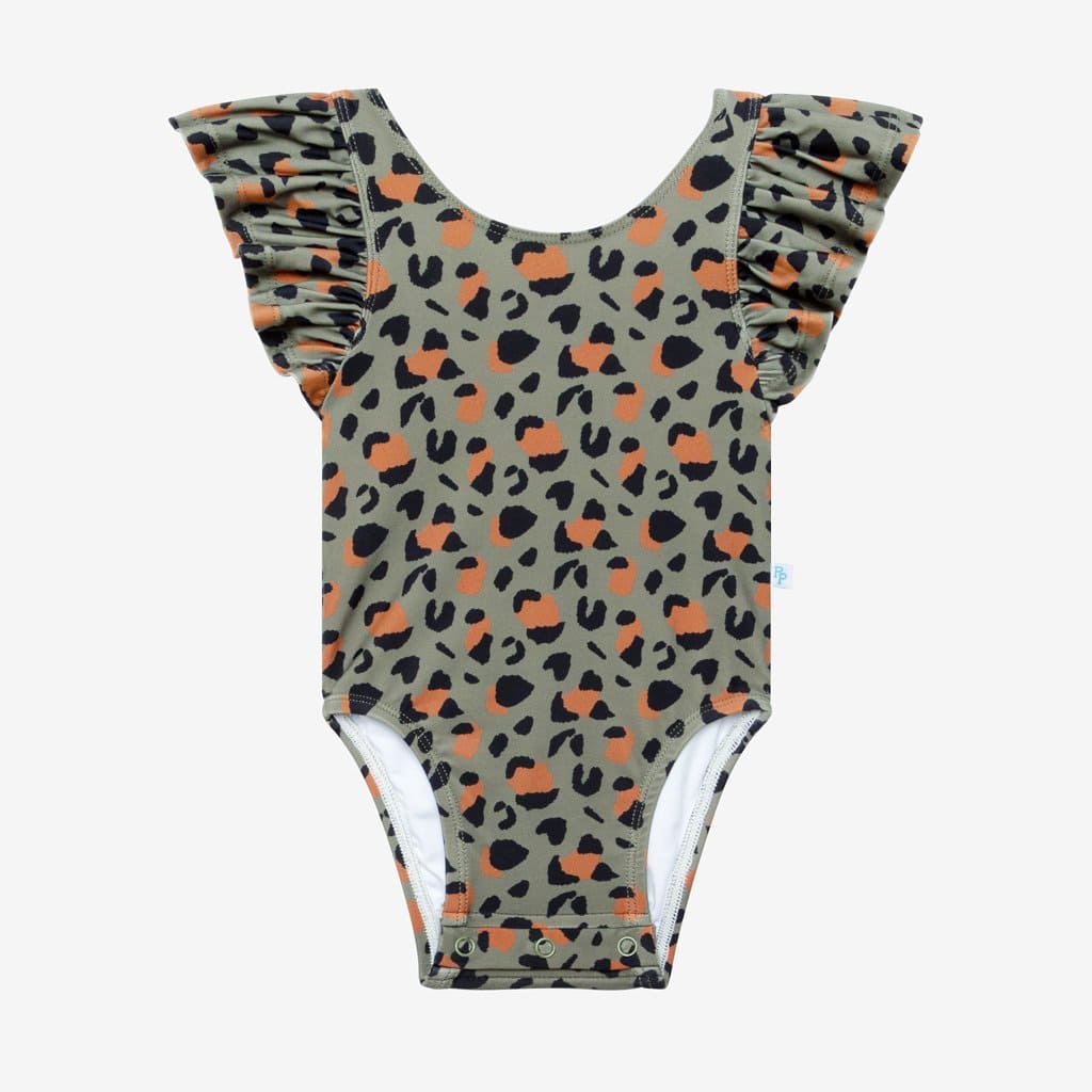 Eli Ruffled Cap Sleeve One Piece Swimsuit Front
