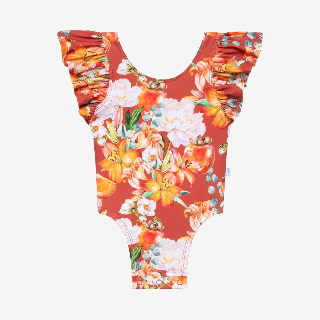 Paulina Ruffled Cap Sleeve One Piece Swimsuit
