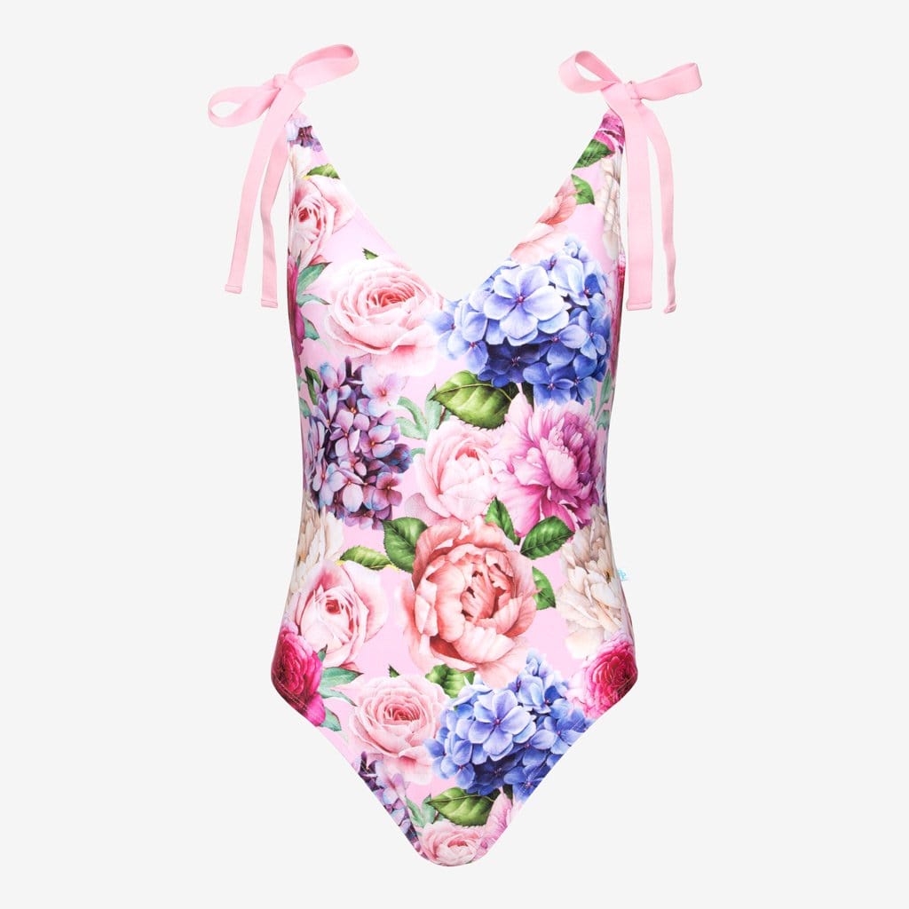 Georgette Women's One Piece Swimsuit in floral print