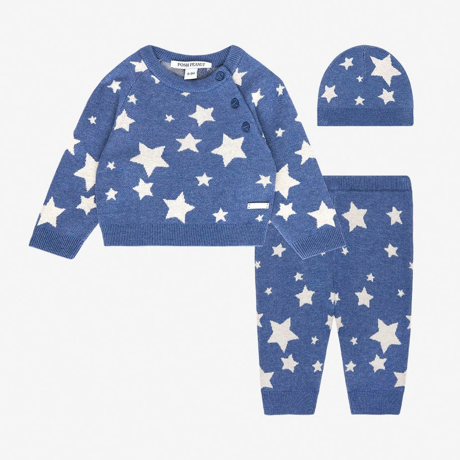 Galaxy Kimono Sweater Legging Beanie Set