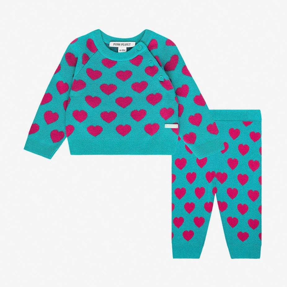 Queen of Hearts Kimono Sweater Legging Set