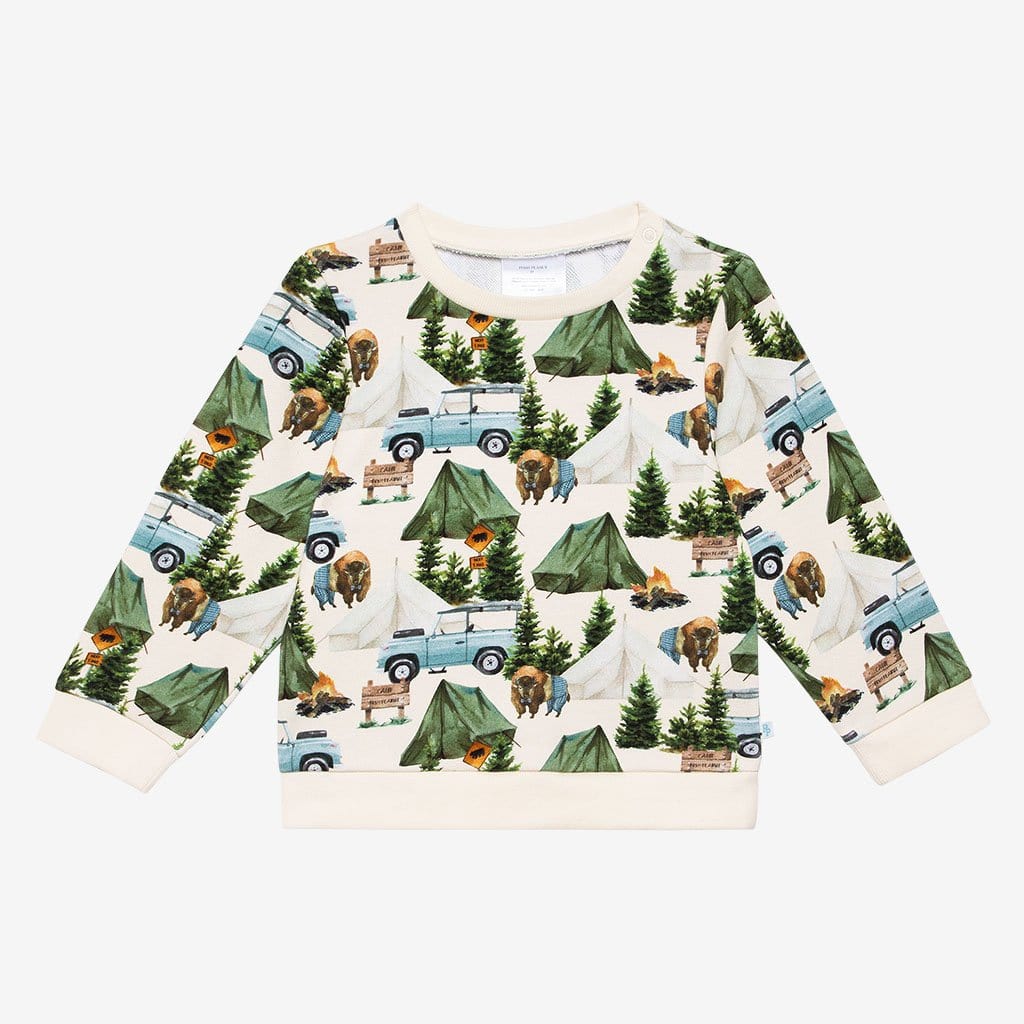 Camping Toddler Sweatshirt Camp Posh Peanut