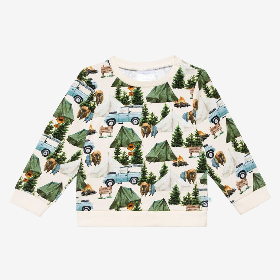 Camping Toddler Sweatshirt Camp Posh Peanut