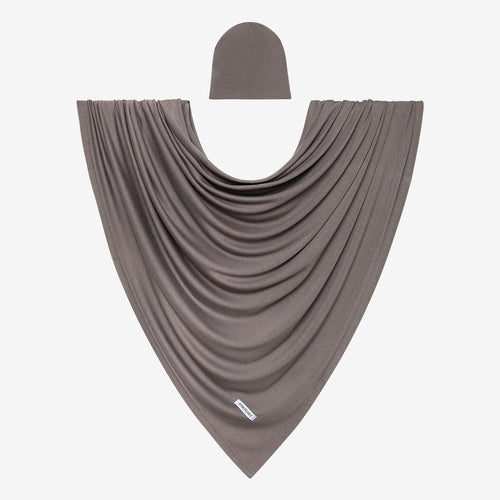 Dark Gray Swaddle Beanie Set