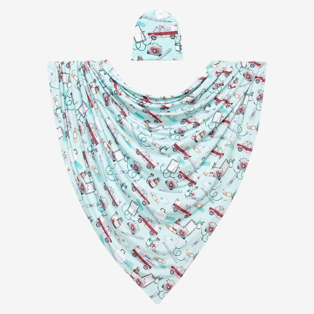 Doctors & Nurses Swaddle Beanie Set