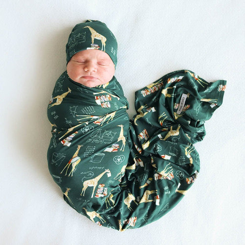 Baby on Stanley Swaddle Beanie Set