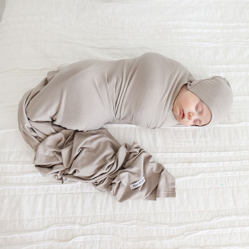 Taupe Swaddle Beanie Set