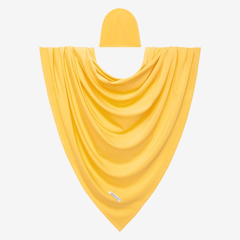Banana Cream Swaddle Beanie Set