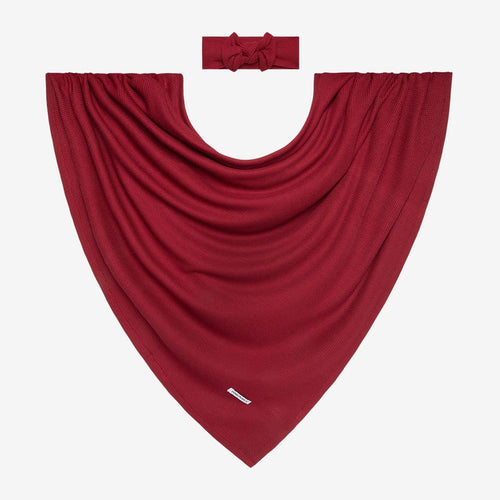 Bordeaux Waffle Swaddle Headband Set