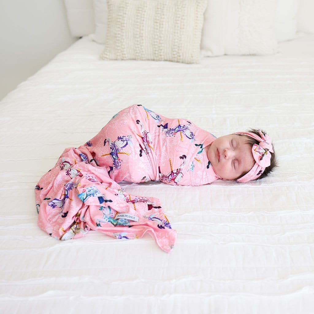 Baby on Claudine Swaddle Headband Set