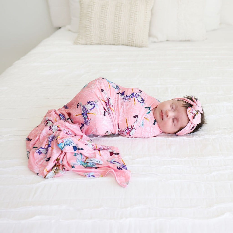 Baby on Claudine Swaddle Headband Set