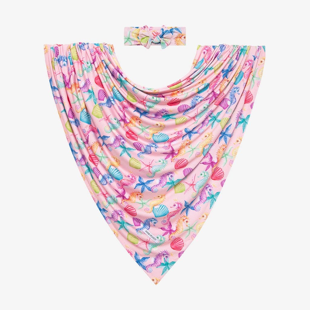 Coral Swaddle Headband Set