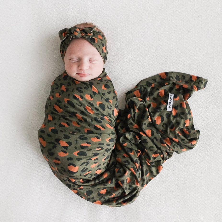 Baby on Eli Swaddle Headband Set