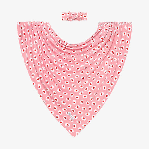Heart Me Swaddle Headband Set