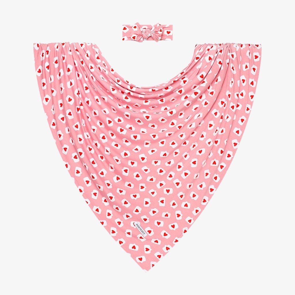 Heart Me Swaddle Headband Set