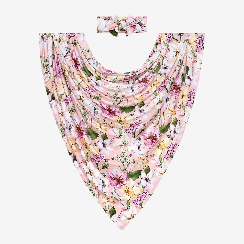 Margot Swaddle Headband Set in Floral print
