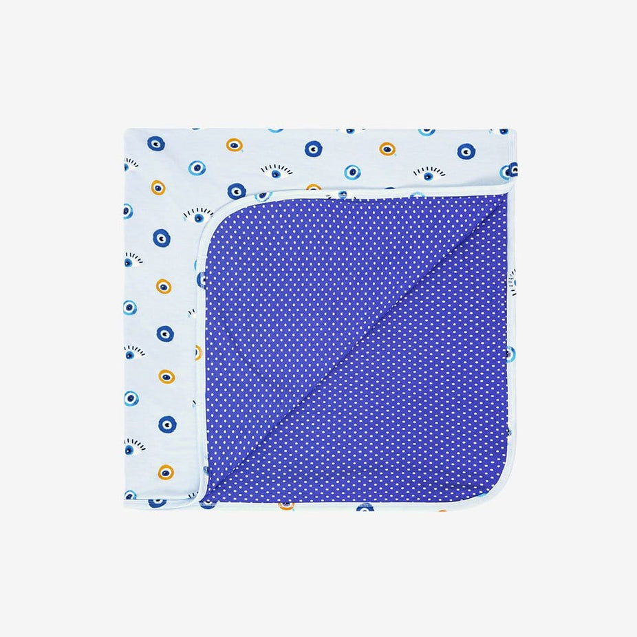 Evil Eye & Porcelain Blue Polka Dot Patoo