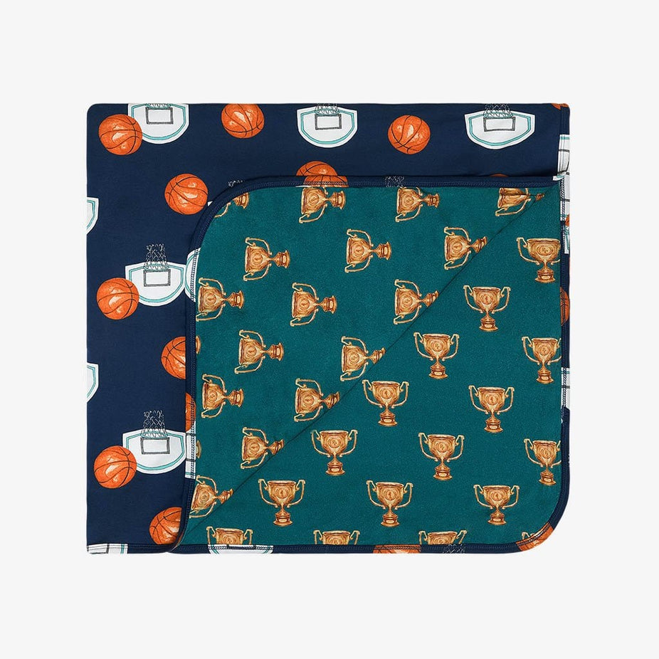 Basketball and Trophy Themed Patoo Baby Blanket