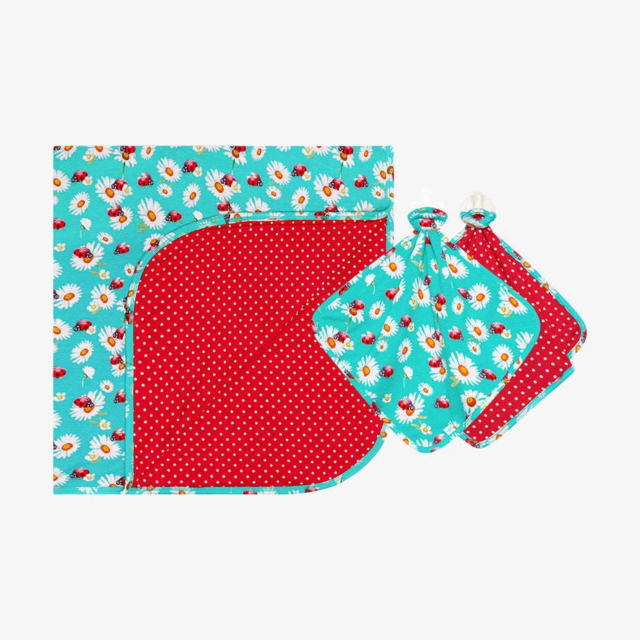 Ladybug & Rose Petal Polka Dot Patoo™ Lovey Set