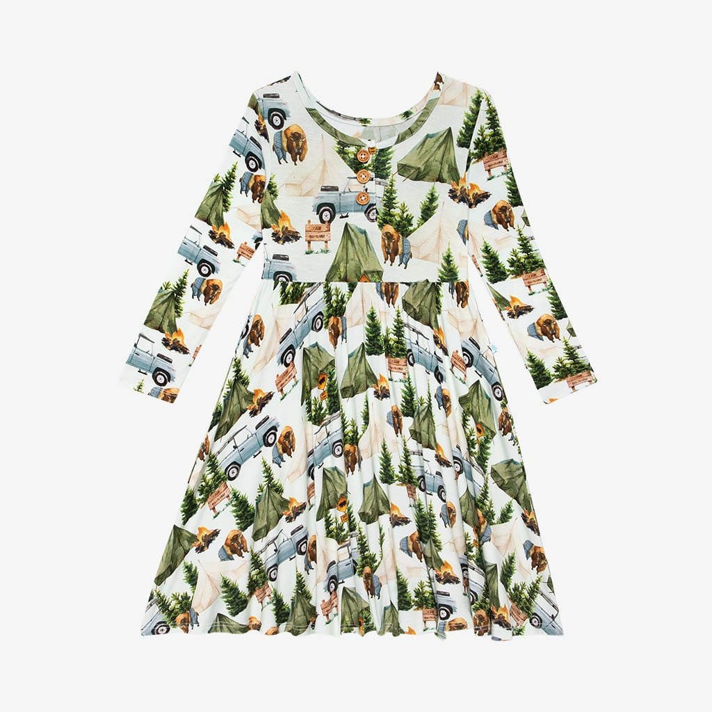 Camping Twirl Dress Camp Posh Peanut