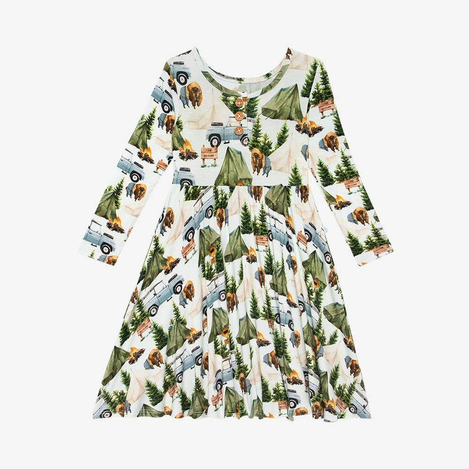 Camping Twirl Dress Camp Posh Peanut