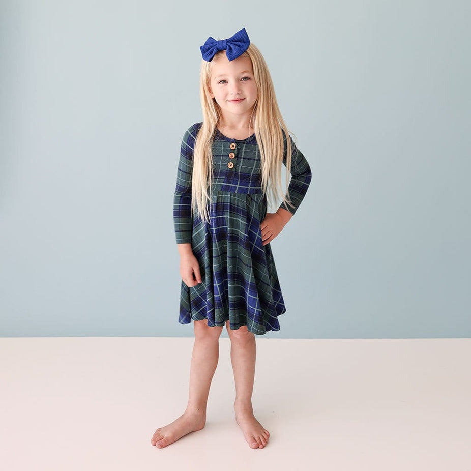 William Long Sleeve Henley Twirl Dress